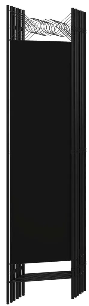 vidaXL Διαχωριστικό Δωματίου με 6 Πάνελ Μαύρο 240 x 180 εκ.