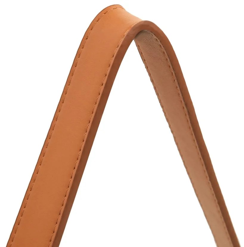 vidaXL Καθρέφτης Τοίχου με Λουρί Ασημί 40 εκ.