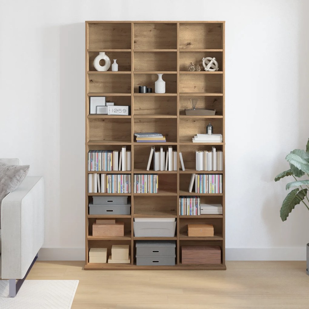 vidaXL CD Cabinet από Δρυ - 101x23x177.5 εκ Φτιαγμένο από Ξύλο