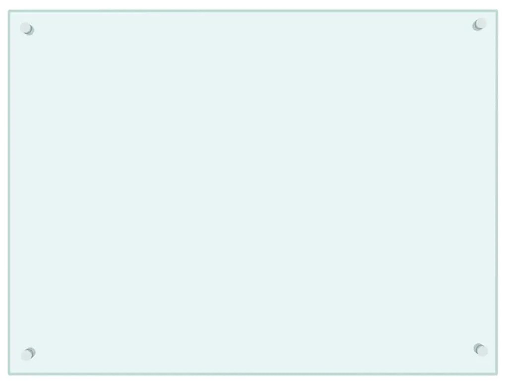 vidaXL Πλάτη Κουζίνας Λευκή 80 x 60 εκ. από Ψημένο Γυαλί