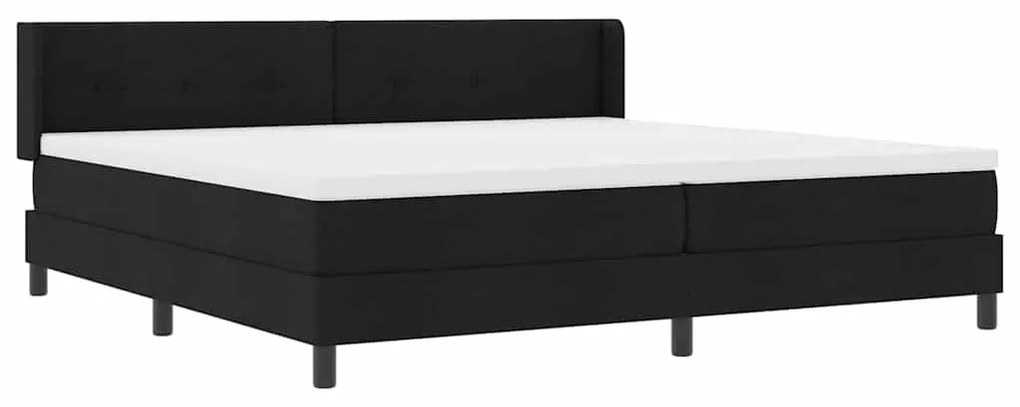 vidaXL Κρεβάτι box spring με στρώμα με στρώμα Μαύρο 200 x 200 cm