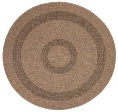 Ψάθινο Χαλί Avanos 8866 Black Στρόγγυλο Round 160 x 160