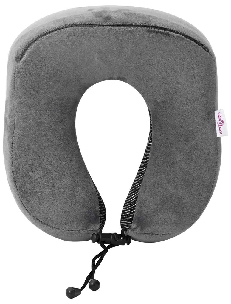 vidaXL Μαξιλάρι με μαξιλάρι Ρυθμιζόμενος Γκρι 28 x 25 x 14 εκ Βελούδο