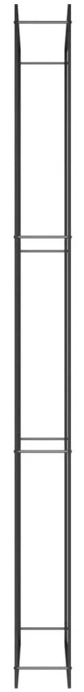 Ραφιέρα Καυσόξυλων Ματ Μαύρο 110x28x312 εκ. Ατσάλι - Μαύρο