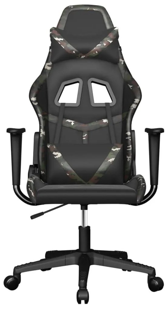 Καρέκλα Gaming Μασάζ Μαύρο/Παραλλαγή από Συνθετικό Δέρμα - Πολύχρωμο