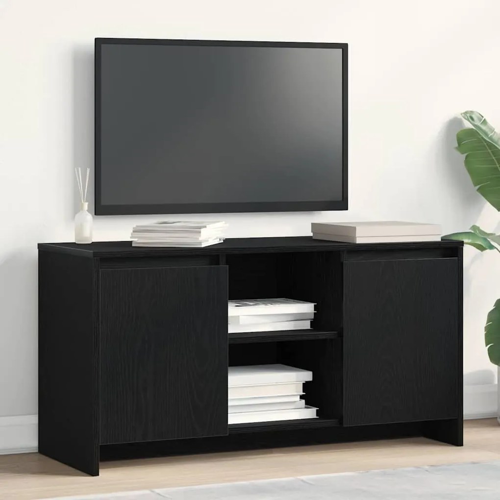 vidaXL Βάση TV Μαύρο 102 x 37.5 x 52.5 εκ Επεξεργασμένο ξύλο