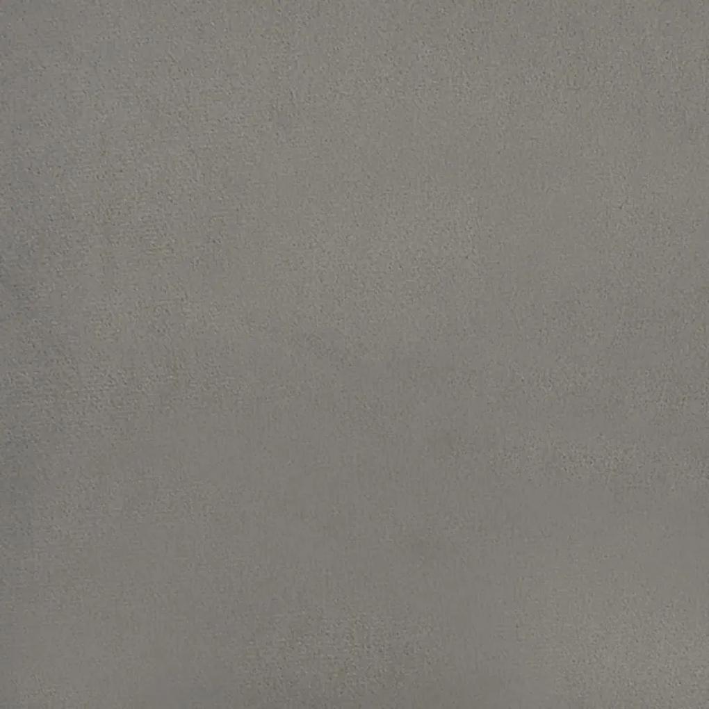 Πλαίσιο Κρεβατιού Boxspring Ανοιχτό Γκρι 140x190 εκ. Βελούδινο - Γκρι