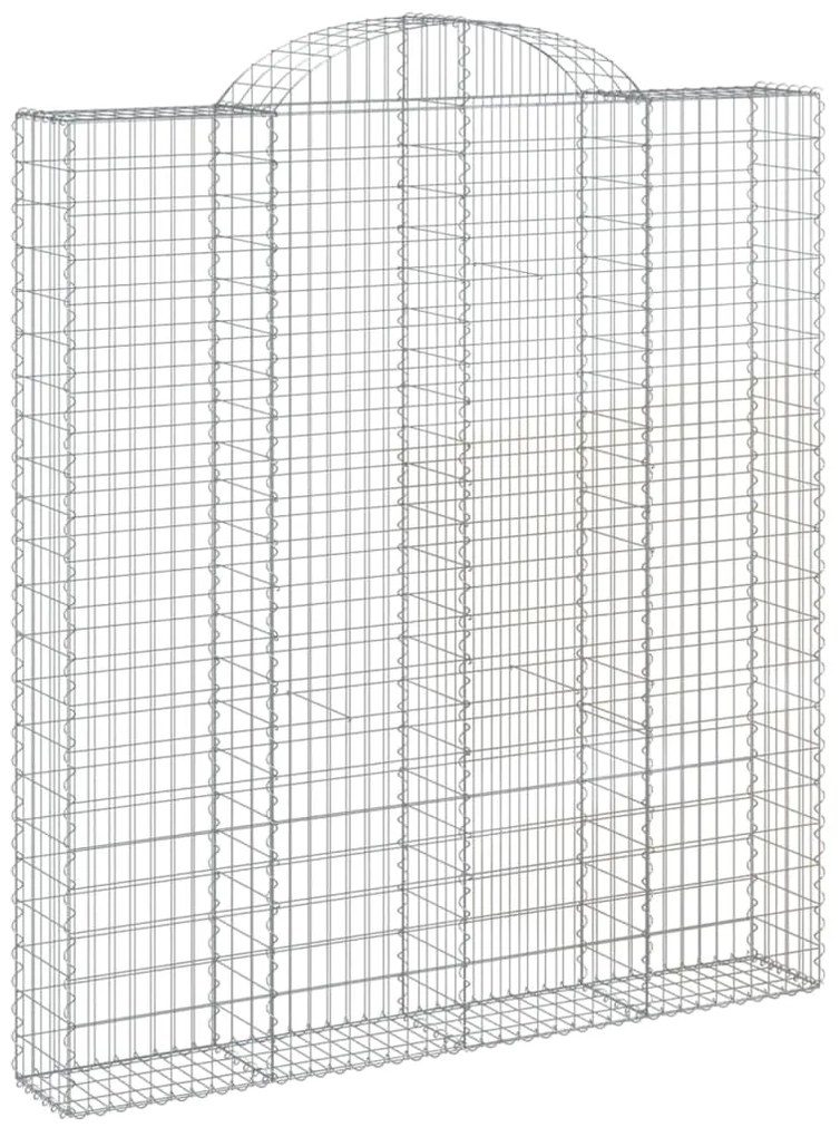 vidaXL Συρματοκιβώτιο Τοξωτό 200x30x220/240εκ. από Γαλβανισμένο Χάλυβα