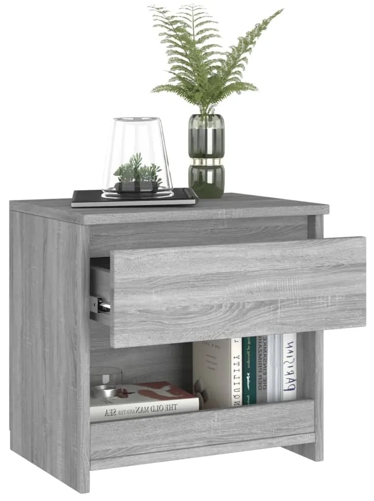 vidaXL Κομοδίνο Γκρι Sonoma 40 x 30 x 39 εκ. από Επεξεργασμένο Ξύλο