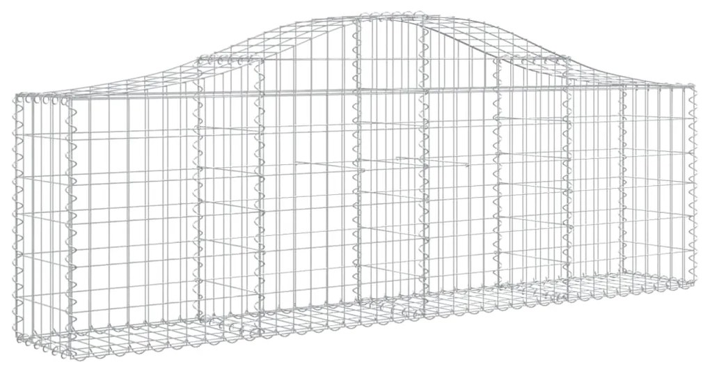vidaXL Συρματοκιβώτια Τοξωτά 10 τεμ. 200x30x60/80 εκ. Γαλβαν. Ατσάλι