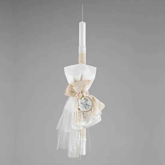 Λαμπάδα βάπτισης με ελεφαντάκι