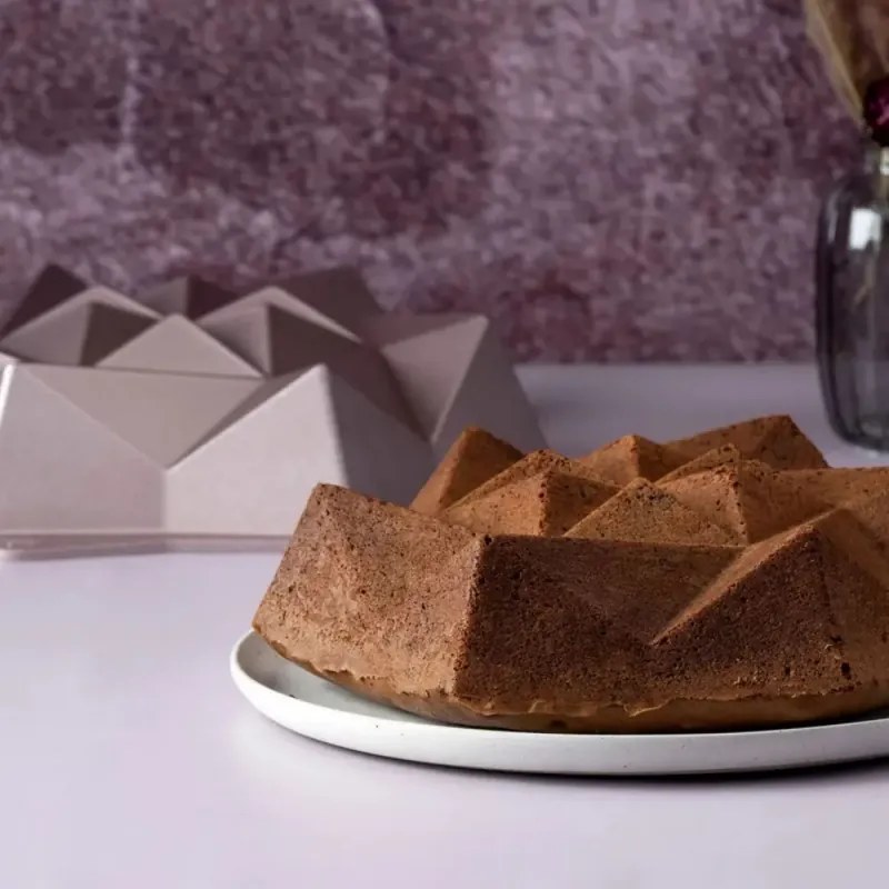 Φόρμα ψησίματος Dr.Oetker Origami 2556, 28 cm, σχήμα Origami, Χυτό αλουμίνιο, Ροζ χρυσό