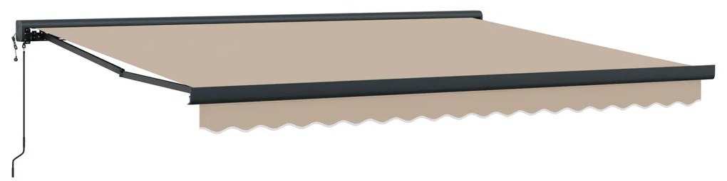 vidaXL Αυτόματη Ανακλινόμενη Τέντα Μπεζ 400x300 cm