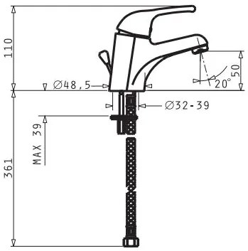 Μπαταρία νιπτήρος Pyramis Solfegio