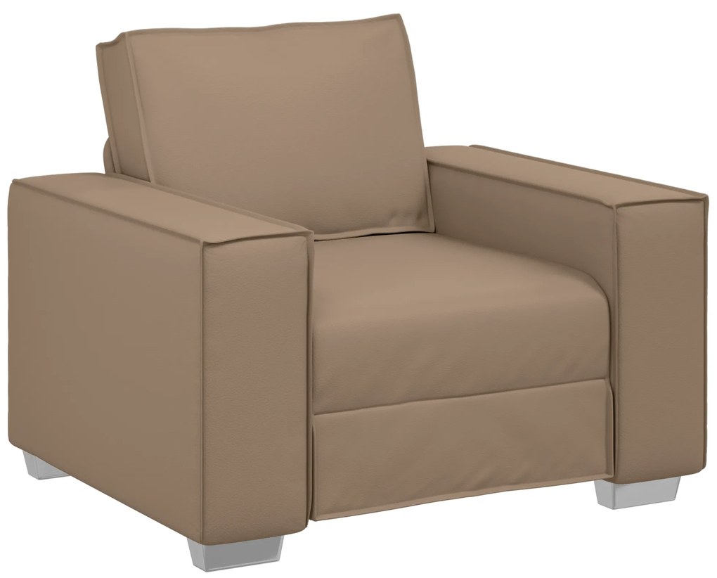 vidaXL Καρέκλα Sofa καφέ 59 εκ σε ψεύτικο δέρμα