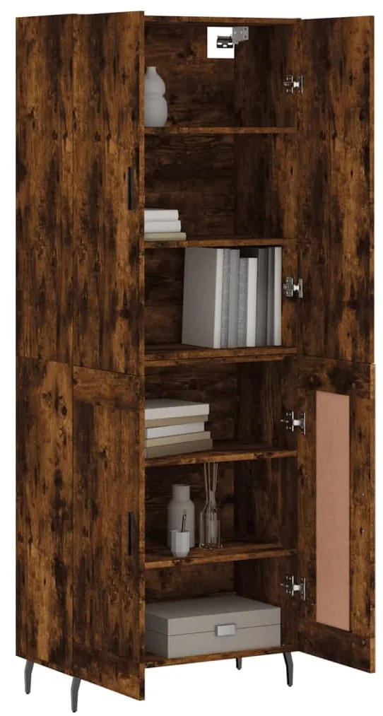 vidaXL Ντουλάπι Καπνιστή Δρυς 69,5x34x180 εκ. από Επεξεργασμένο Ξύλο