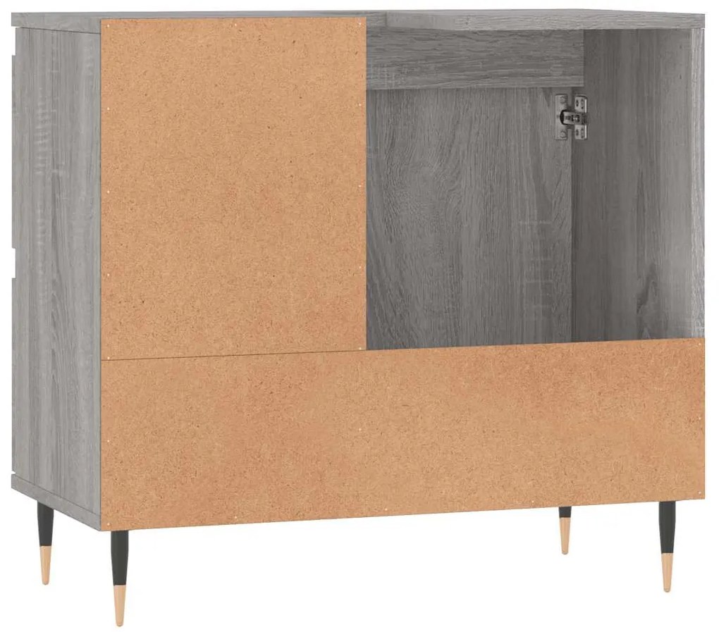 vidaXL Ντουλάπι Μπάνιου Γκρι Sonoma 65x33x60 εκ. Επεξεργασμένο Ξύλο