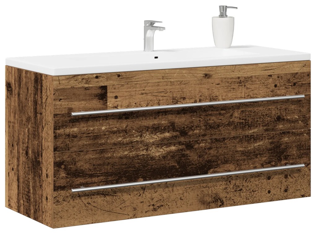 vidaXL Ντουλάπι μπανιέρας Παλιό Ξύλο 100x38,5x48 εκ. Κατασκευασμένο από Ξύλο