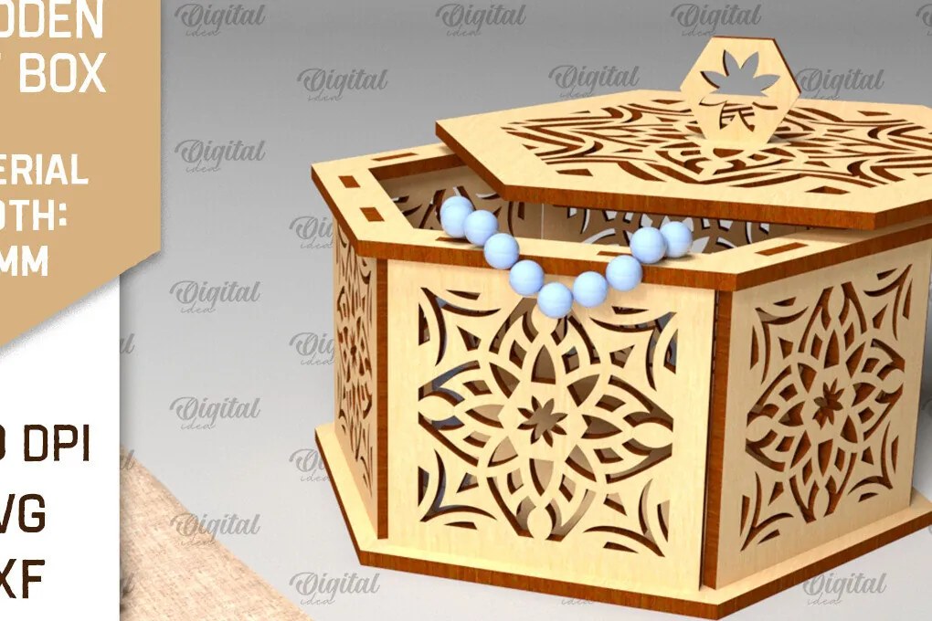 Σετ των 2 Intra απο ξύλο plywood  Χρώμα wenge 3mm-4mm πάχος - Διακοσμητικό Ξύλινο Κουτί Δώρου Κοπή Laser Δίασταση 15x15 cm INTRAFABR-114206355