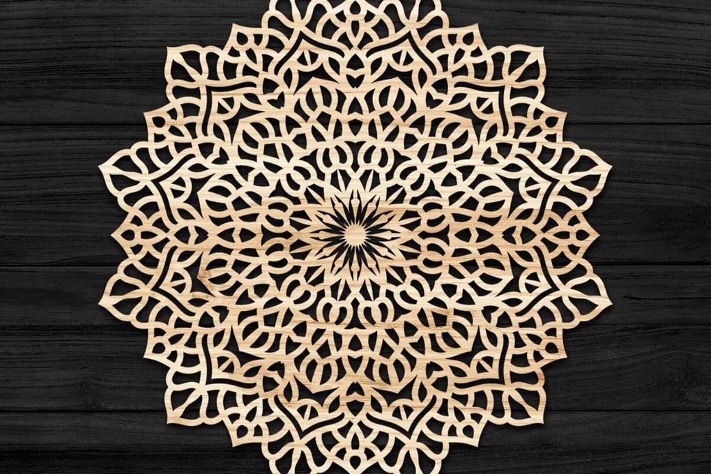 Intra απο ξύλο plywood 3mm-4mm πάχος 3D Mandala για Cricut Δίασταση 30x30 cm INTRAFABR-74278893