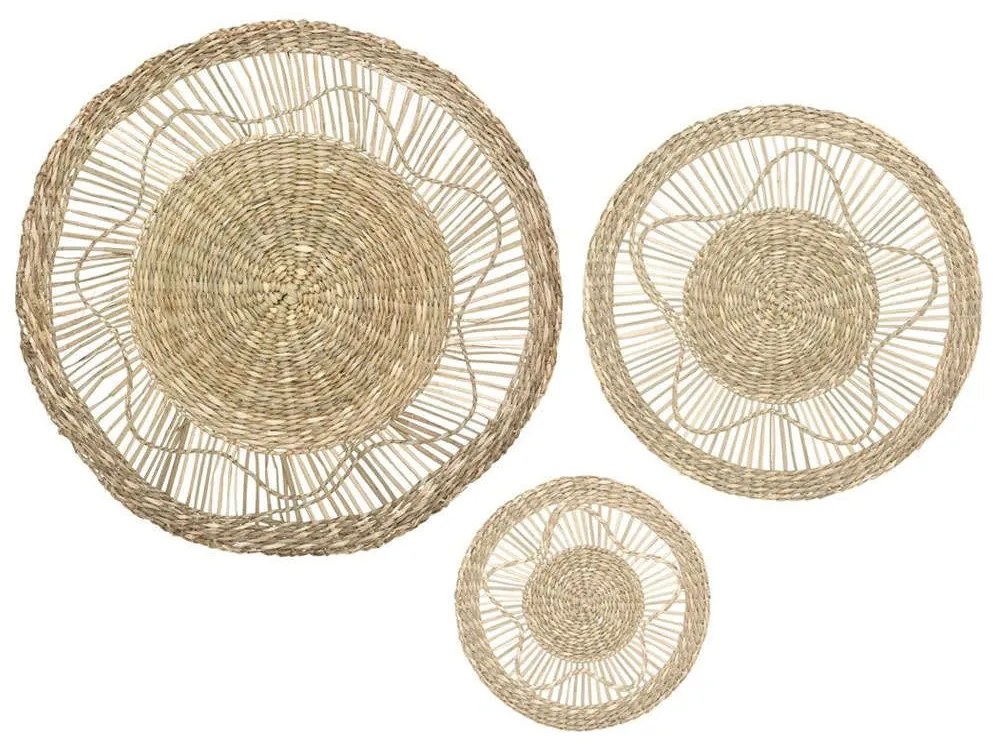 Διακοσμητικό Τοίχου Seagrass (Σετ 3Τμχ) 07.179488 Φ18/28/38cm Natural Mat