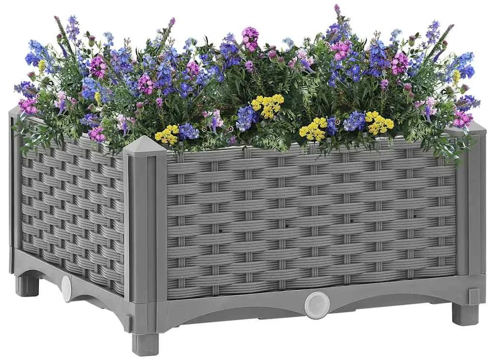 vidaXL Ζαρντινιέρα 40 x 40 x 23 εκ. από Πολυπροπυλένιο