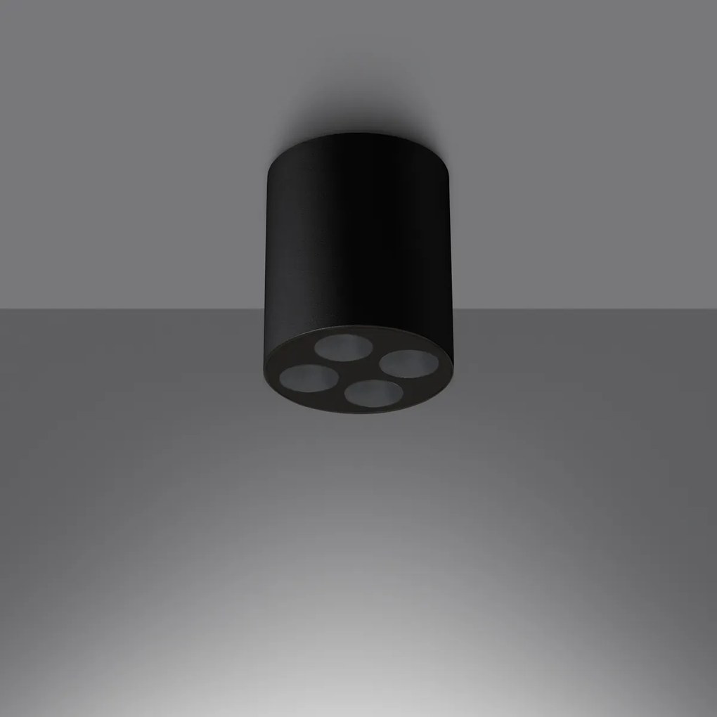 Φωτιστικό οροφής Zoe 4,4xLED/9w, Χρώμα μαύρος