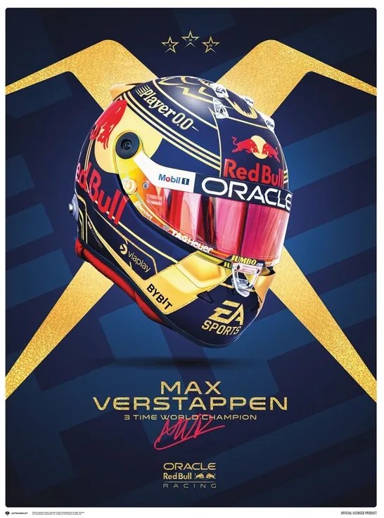 Εκτύπωση τέχνης Max Verstappen - Helmet World Champion 2023