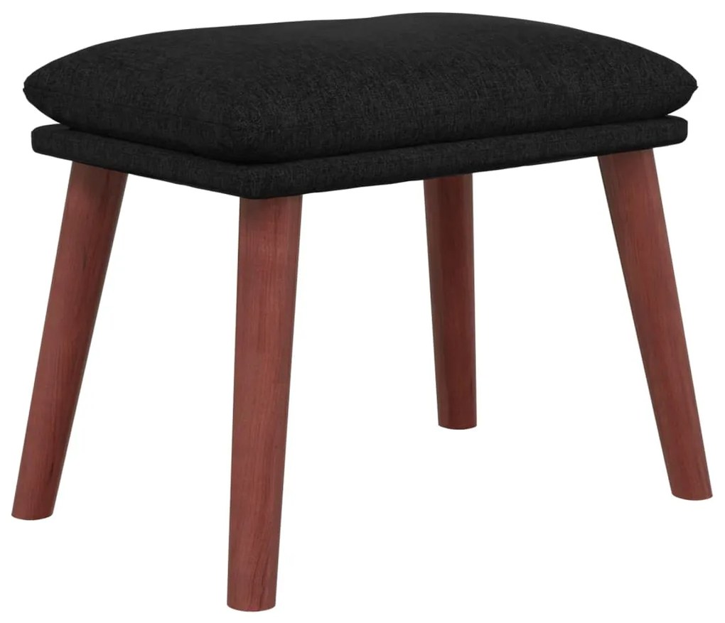 vidaXL Υποπόδιο Μαύρο 45 x 29,5 x 35 εκ. Υφασμάτινο