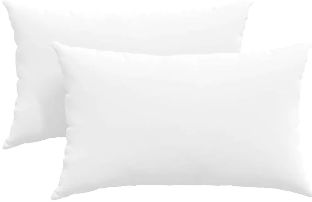 vidaXL Μαξιλάρι Καναπέ 2 pcs Λευκό 50 x 30 cm ύφασμα