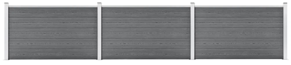 vidaXL Πάνελ Περίφραξης Γκρι 526 x 106 εκ. από WPC