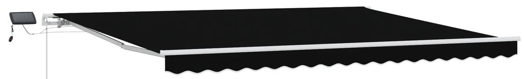 vidaXL Μαύρη Τέντα with Μαύρο 450 x 300 εκ Μαύρο