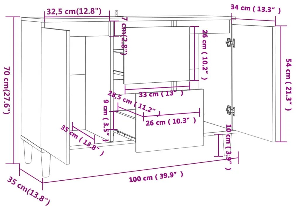 ΜΠΟΥΦΕΣ ΚΑΠΝΙΣΤΗ ΔΡΥΣ 103,5 X 35 X 70 ΕΚ. ΕΠΕΞΕΡΓΑΣΜΕΝΟ ΞΥΛΟ 815162