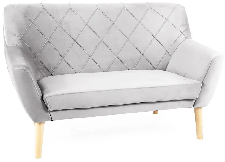 SOFA KIER 2 VELVET J. SZARY BLUVEL 03 / BUK DIOMMI-80-2992