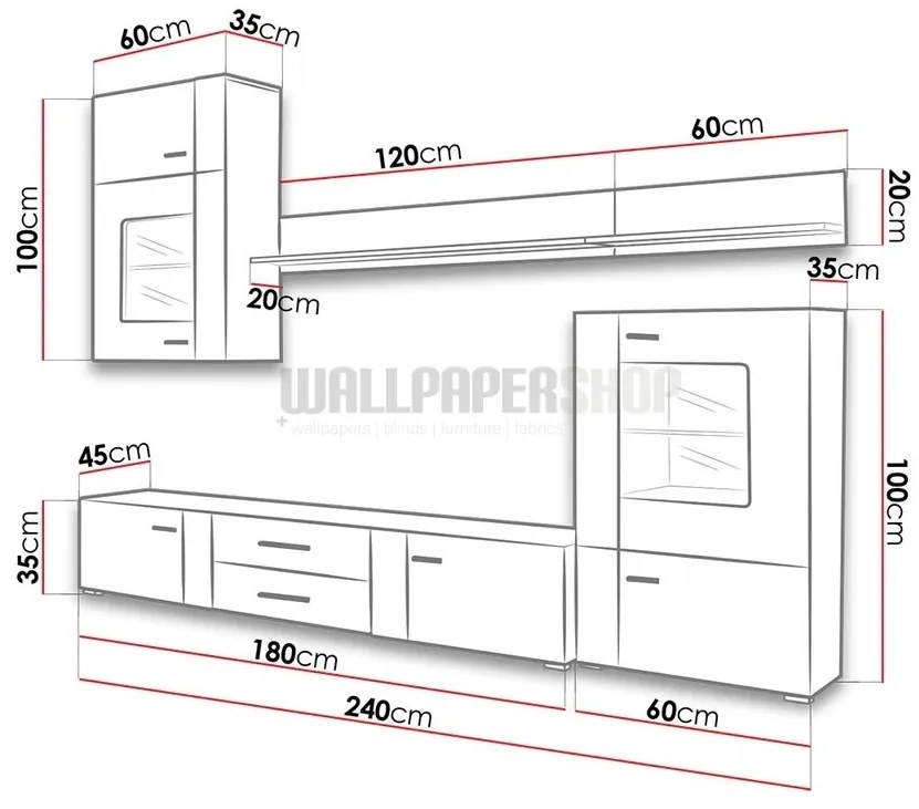 Fuse Σύνθεση Καφέ 240x195x45