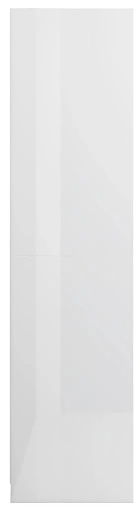 vidaXL Ντουλάπα με Συρτάρια Γυαλιστερό Λευκό 50x50x200 εκ. Επεξ. Ξύλο