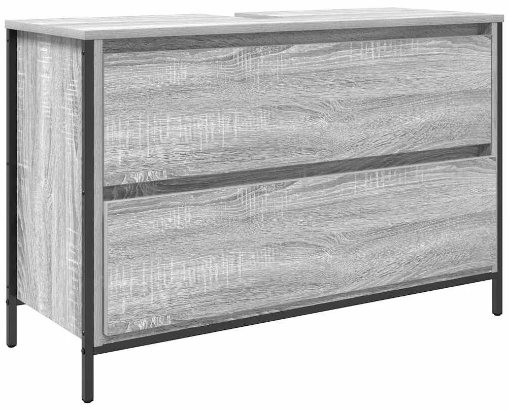 vidaXL Σετ Επίπλων Μπάνιου με ράφι 3 pcs Γκρι sonoma 90 x 34.5 x 60 εκ