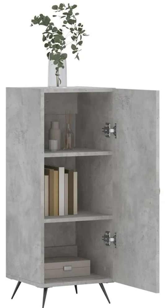 vidaXL Ντουλάπι Γκρι Σκυροδέματος 34,5x34x90 εκ. Επεξεργασμένο Ξύλο
