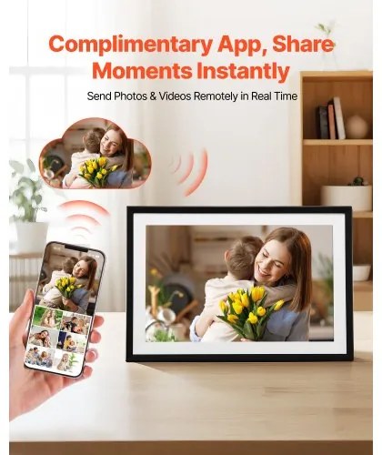 VEVOR 260 mm Digital Picture Frame 32GB Touchscreen 2-Pack Wi-Fi Photo Frames