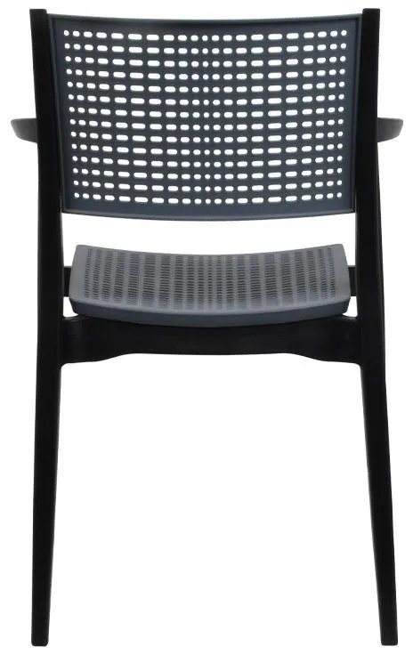Καρέκλα Best Fylliana Μαύρο - Γκρί 57,5x55x80 εκ. 57.5x55x80 εκ.