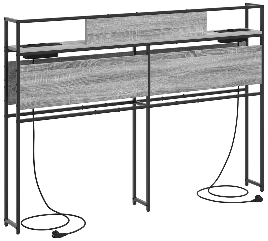 vidaXL Κεφαλάρι Αποθήκης Γκρι sonoma 160 cm Επεξεργασμένο ξύλο