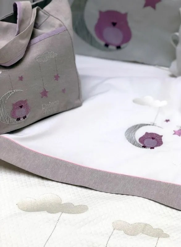 Κουβέρτα πικέ Αγκαλιάς Dreamy Owl - Lilac 108102005