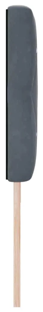 vidaXL Βελούδινο Κεφαλάρι Argyle Σκούρο Γκρι 180 cm Βελούδο