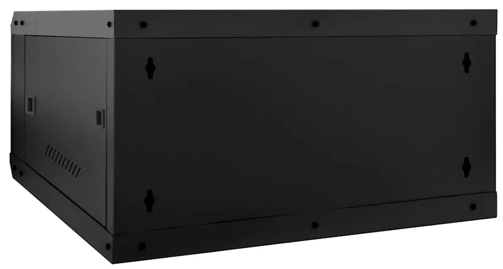 vidaXL Ντουλάπα δικτύου με αποθήκευση Μαύρο 60 x 60 x 35 cm Ατσάλι