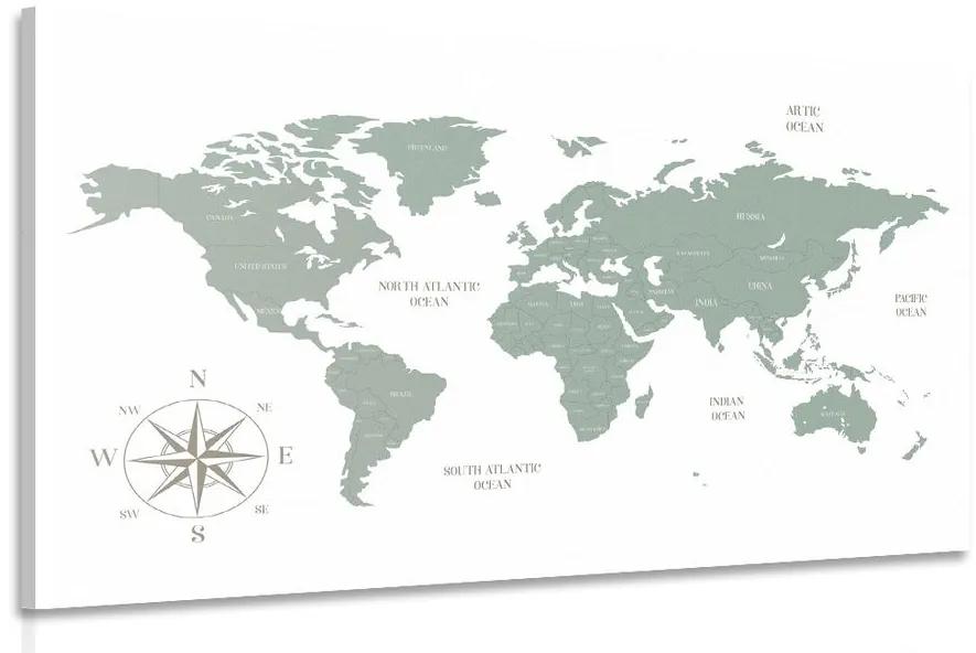Εικόνα αξιοπρεπούς χάρτη σε πράσινο σχέδιο - 60x40