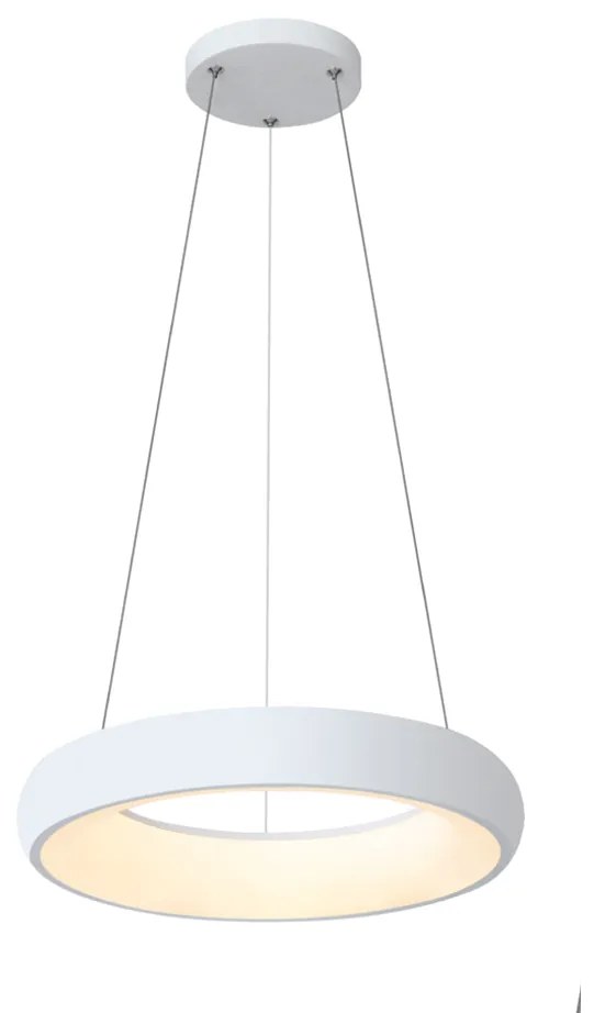 InLight Κρεμαστό φωτιστικό led 24W 3CCT από λευκό ακρυλικό D:40cm (42023-B-White)