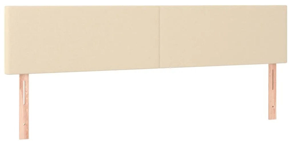 vidaXL Κεφαλάρια Κρεβατιού 2 τεμ. Κρεμ 100x5x78/88 εκ. Υφασμάτινο