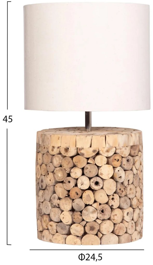 Επιτραπέζιο Φωτιστικό Κυλινδρικό TWIGGY C4427 Driftwood Φυσικό - Μπέζ Φ24,5x45Υ εκ. 24.5x24.5x45 εκ.