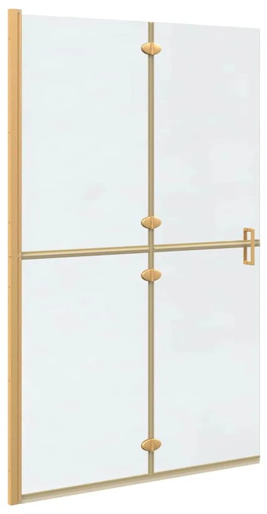 vidaXL Τοίχος ντους Walk-in Άλλο Χρυσό και διαφανές 120 x 190 cm