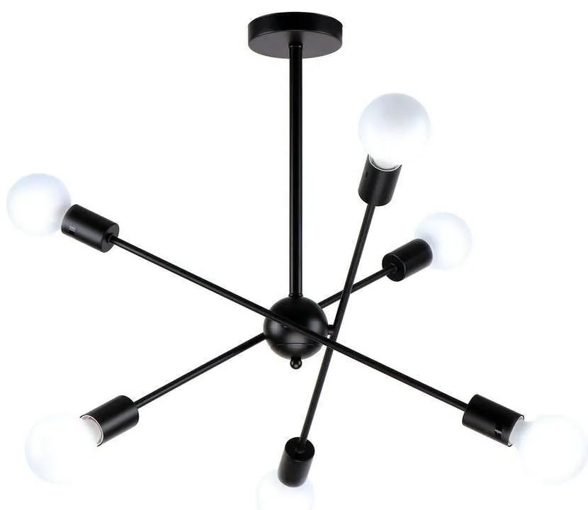 Φωτιστικό Οροφής Gwen 77-8091 75x75x57 Black Homelighting Μέταλλο